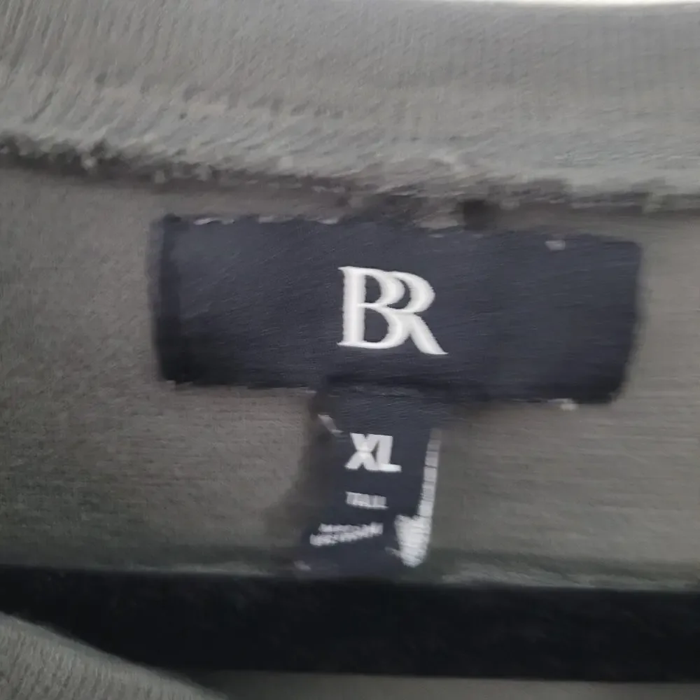 Banana Republic Size‎ XLT Ribbed Olive Green Long Sleeve Henley Classic Casual